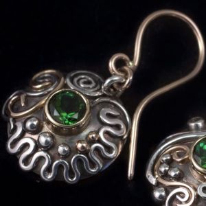 Green Tourmaline Libretto Earrings
